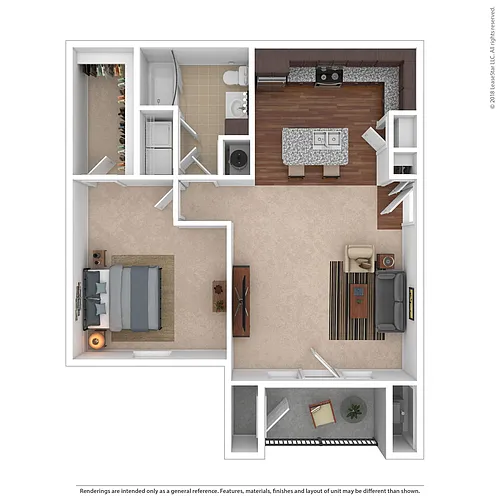Floor plan One Bedroom Plus