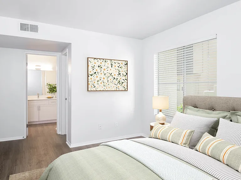 Bedroom with Hardwood Flooring