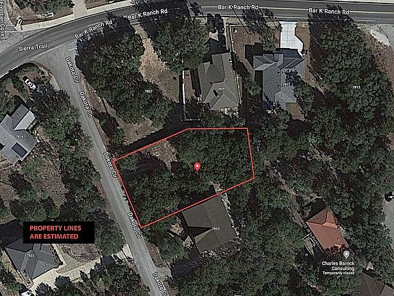 Property lines estimated