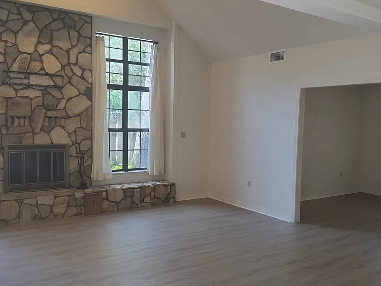 Living room with office/study to the side