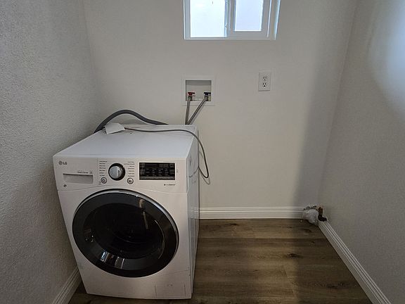 The washer is NOT included, just the hookups.