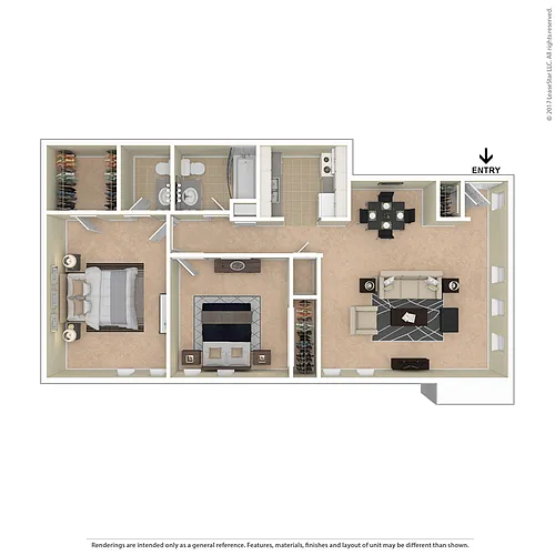 Floor plan Westgate Two Bedroom Heritage