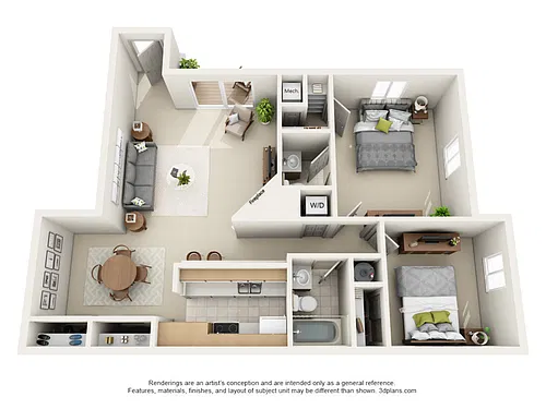 Floor plan Two Bed