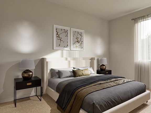 The master bedroom has the perfect amount of space.