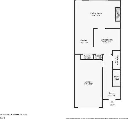 2 bed, 2.5 bath, 1488 sqft, $1,745 — Photo 2