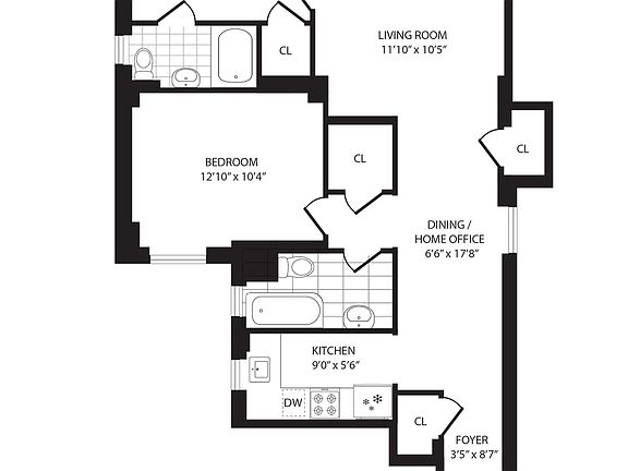 2nd image of 205 W 54th St APT 8E