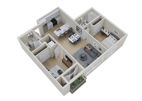 Floor plan 2X2 - C3