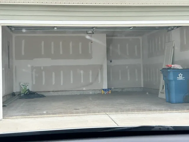 large 2-stall attached garage