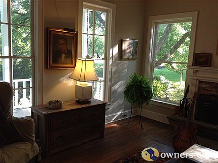 Formal Living with wood burning fireplace