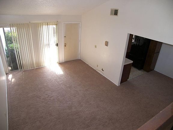 Large living room with slider to patio