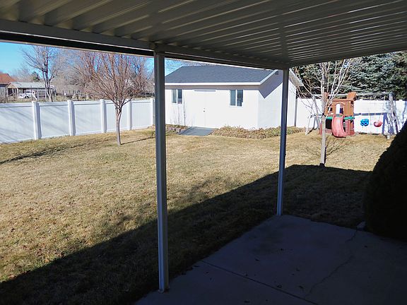 Back yard patio and shed
