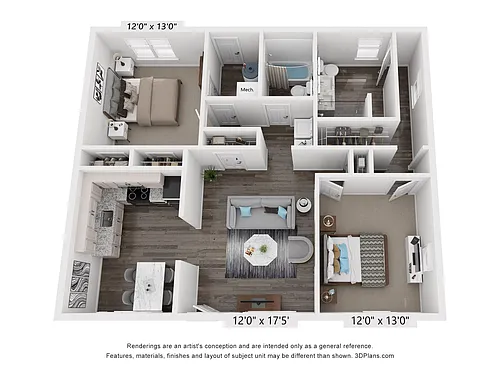 Floor plan 2X2 Duplex