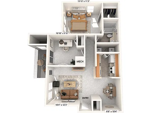 Floor plan A5D-979sf-Classic