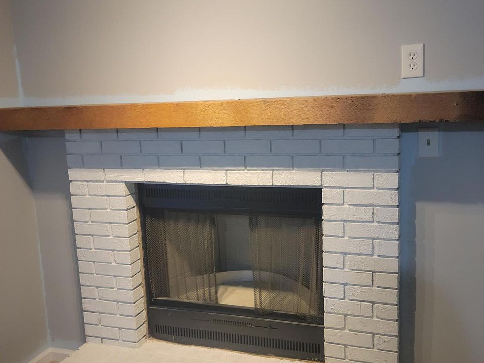 Real wood burning fireplace