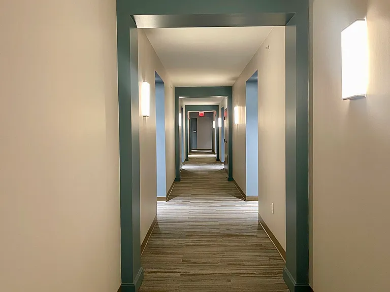 Newly renovated hallways