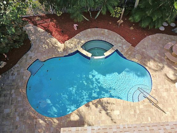 Pool and Spa With Waterfall