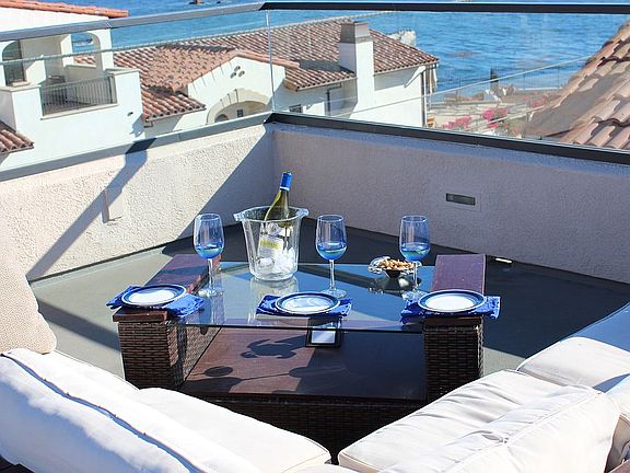 Relaxing on the rooftop