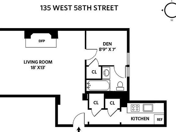 2nd image of 135 W 58th St APT 3D