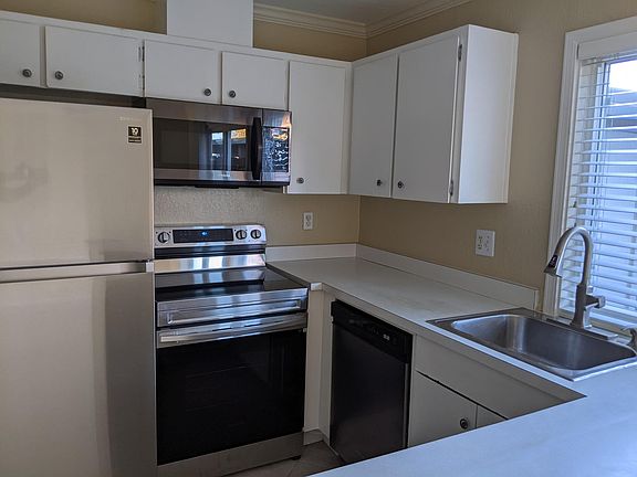 Functional kitchen with counter space and electrical outlets!