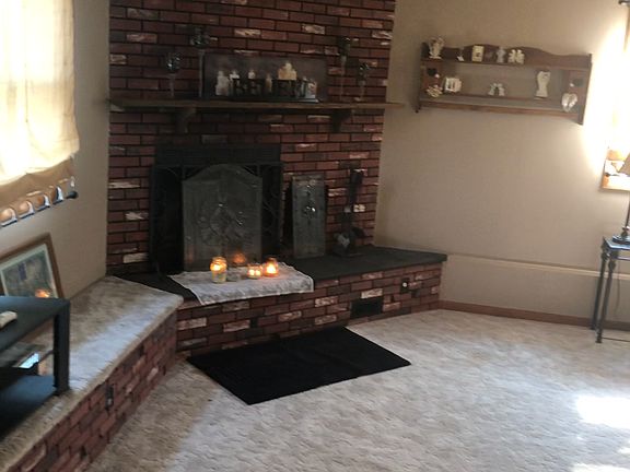 Wood burning fireplace