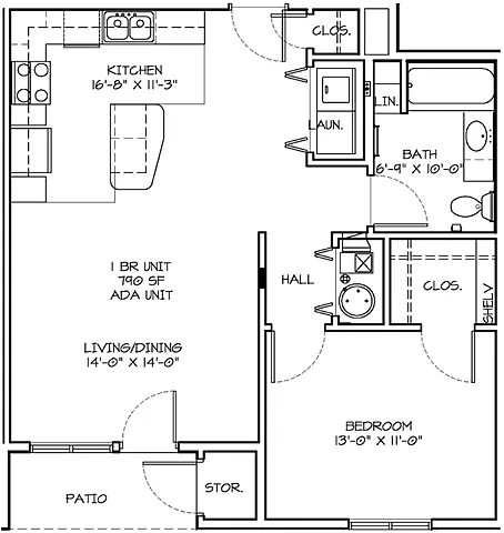Floor plan One Bedroom