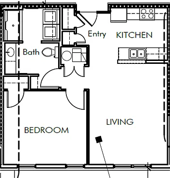 Floor plan 1 Bedroom