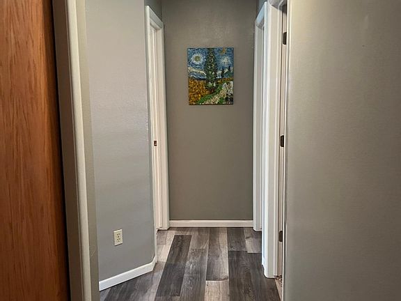 Hallway from bathroom to bedrooms