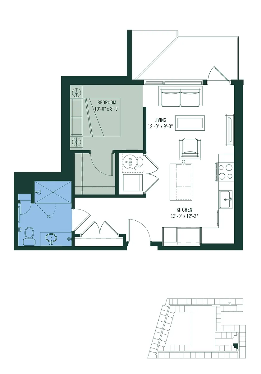 Floor plan Studio Den-SD8