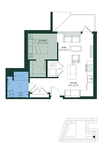 Floor plan Studio Den-SD8