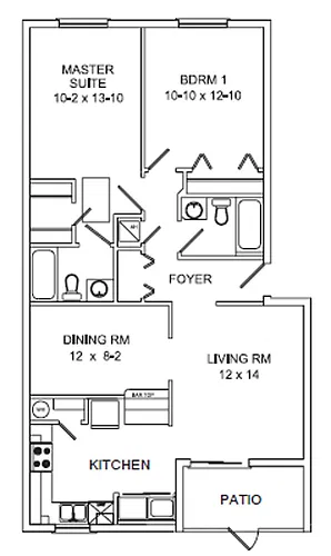 Floor plan Two Bedroom
