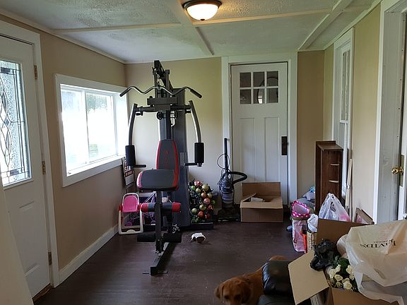 Front porch used as storage