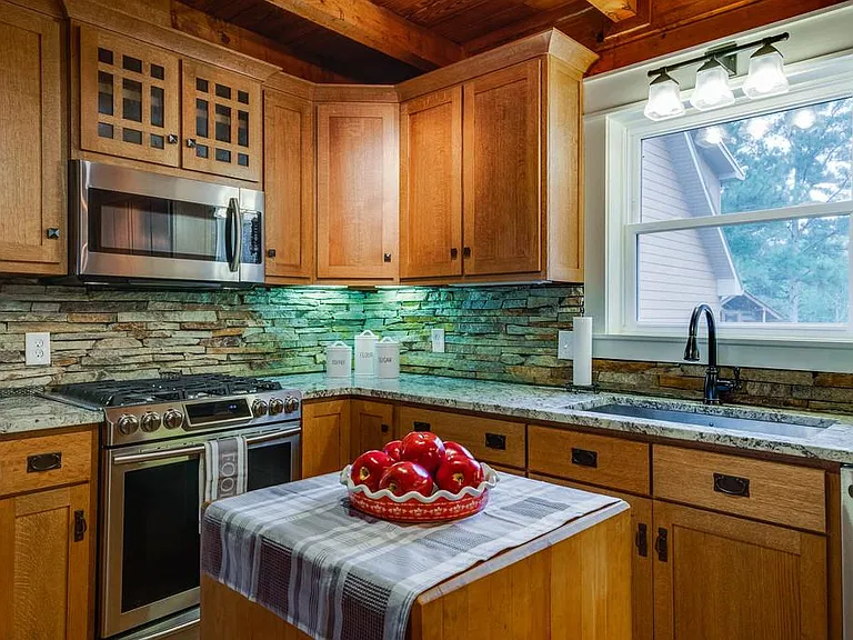 Gourmet kitchen.