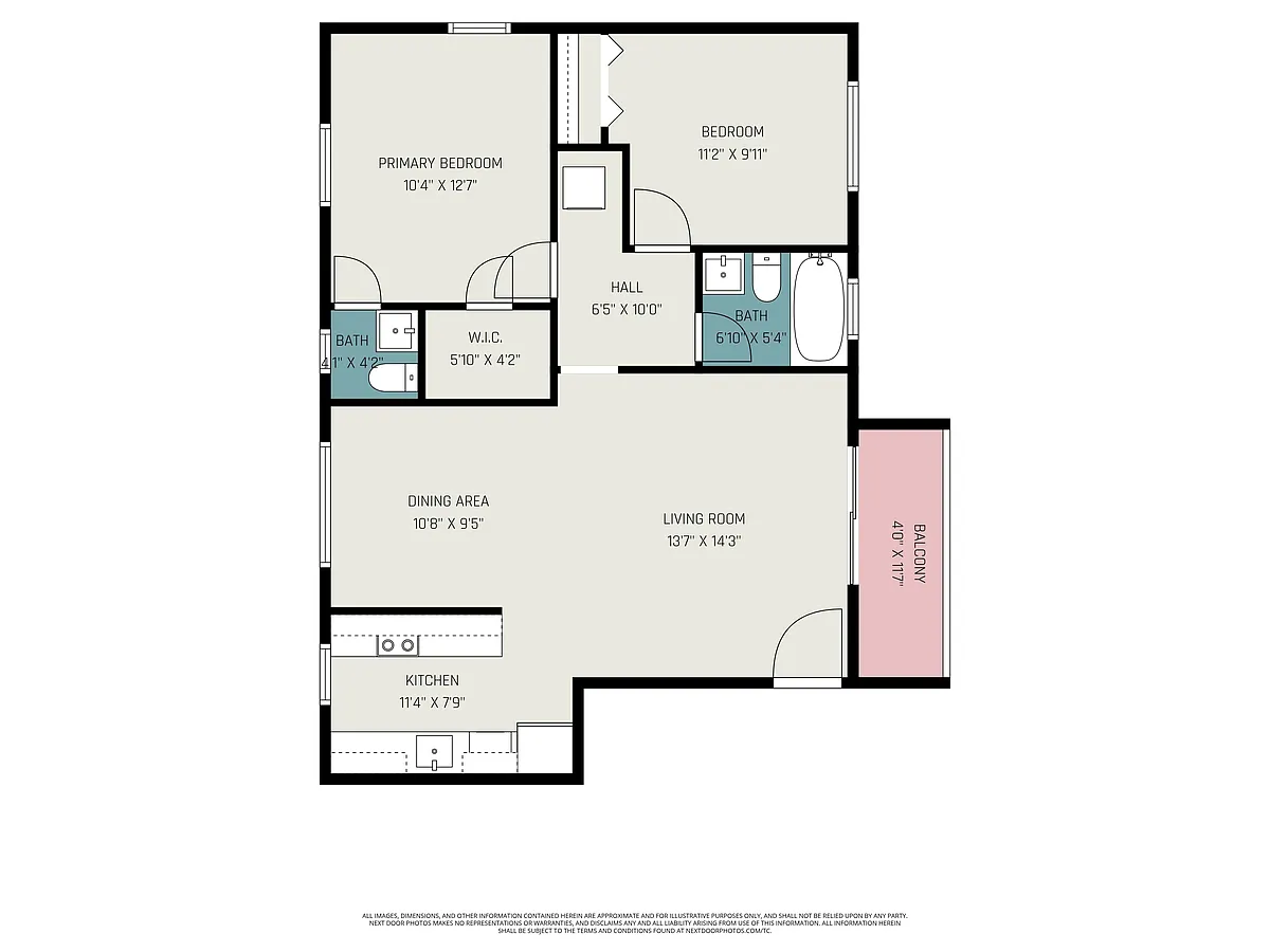 Floor plan 2-Bedrooms