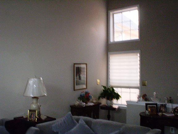 Living Room with High Ceilings