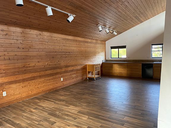 Living area with tile floor