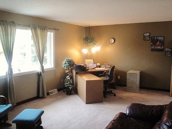 Bright living room with newer bay window