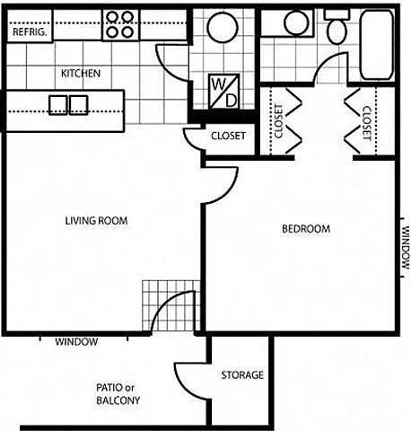 Floor plan One Bedroom