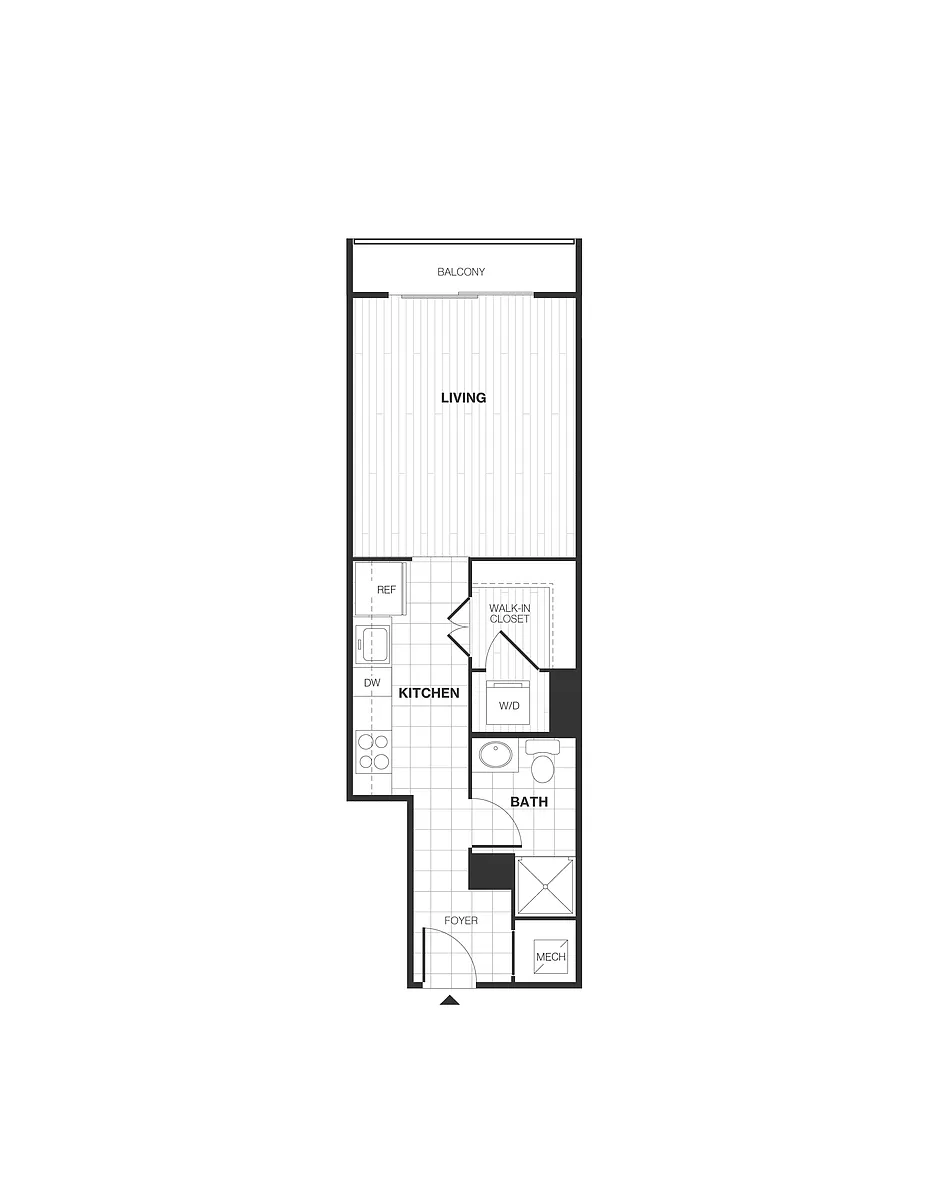 Floor plan Studio/1 Bath