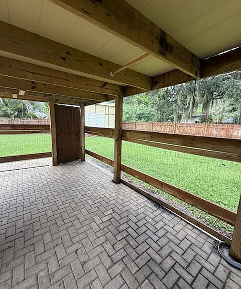Large patio