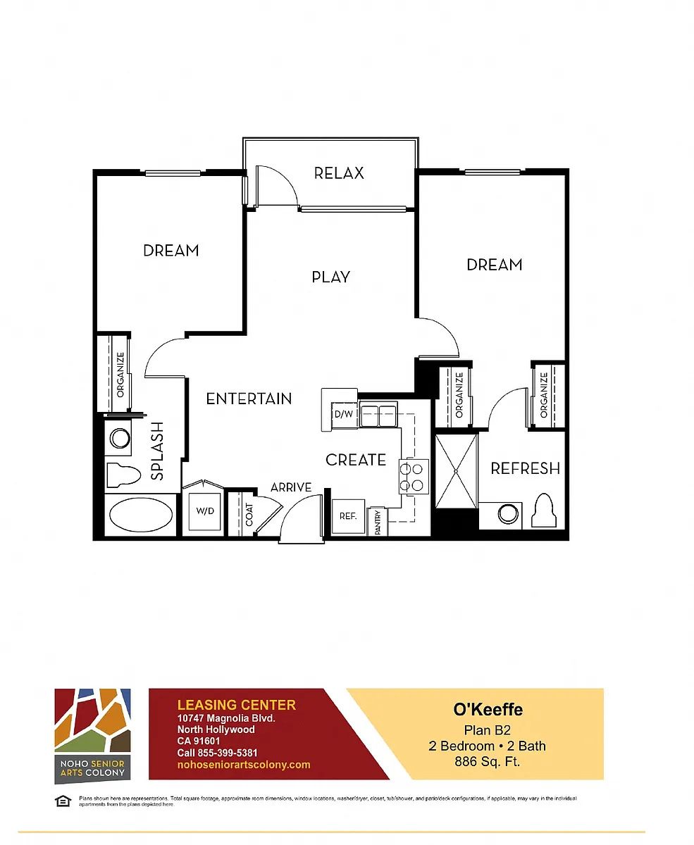 Floor plan O'Keefe