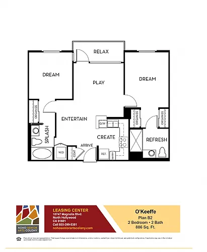Floor plan O'Keefe