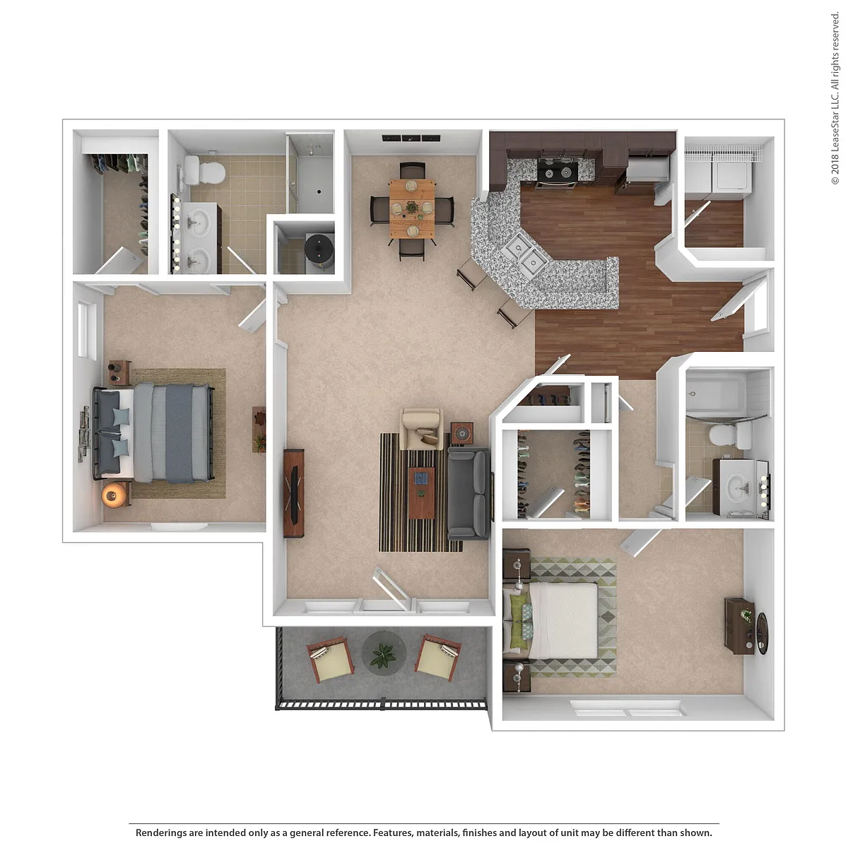 Floor plan Two Bedroom Craftsman Select