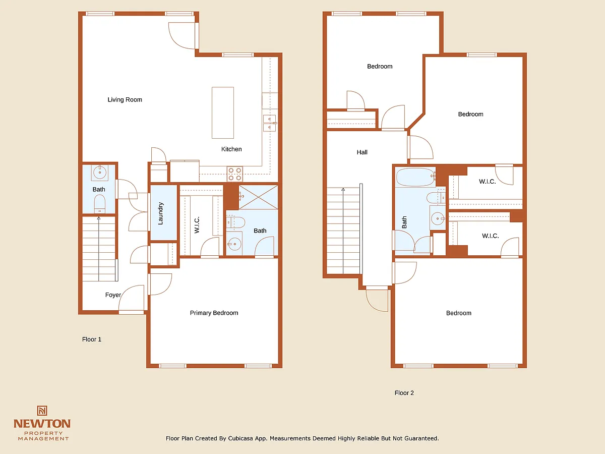Floor plan 4 Bed 2-5 Bath