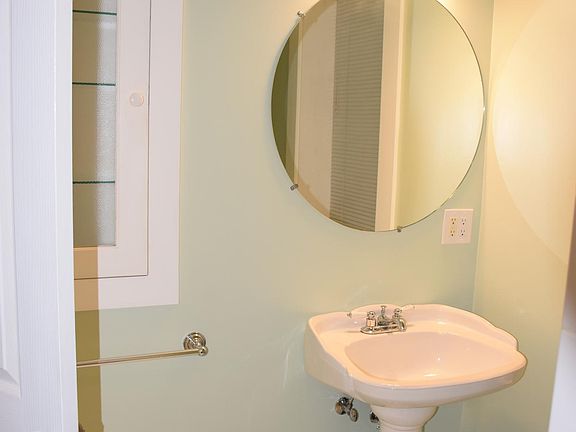Bathroom sink and medicine cabinet
