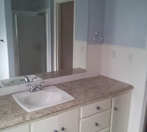 Completely remodeled bathroom with shower
