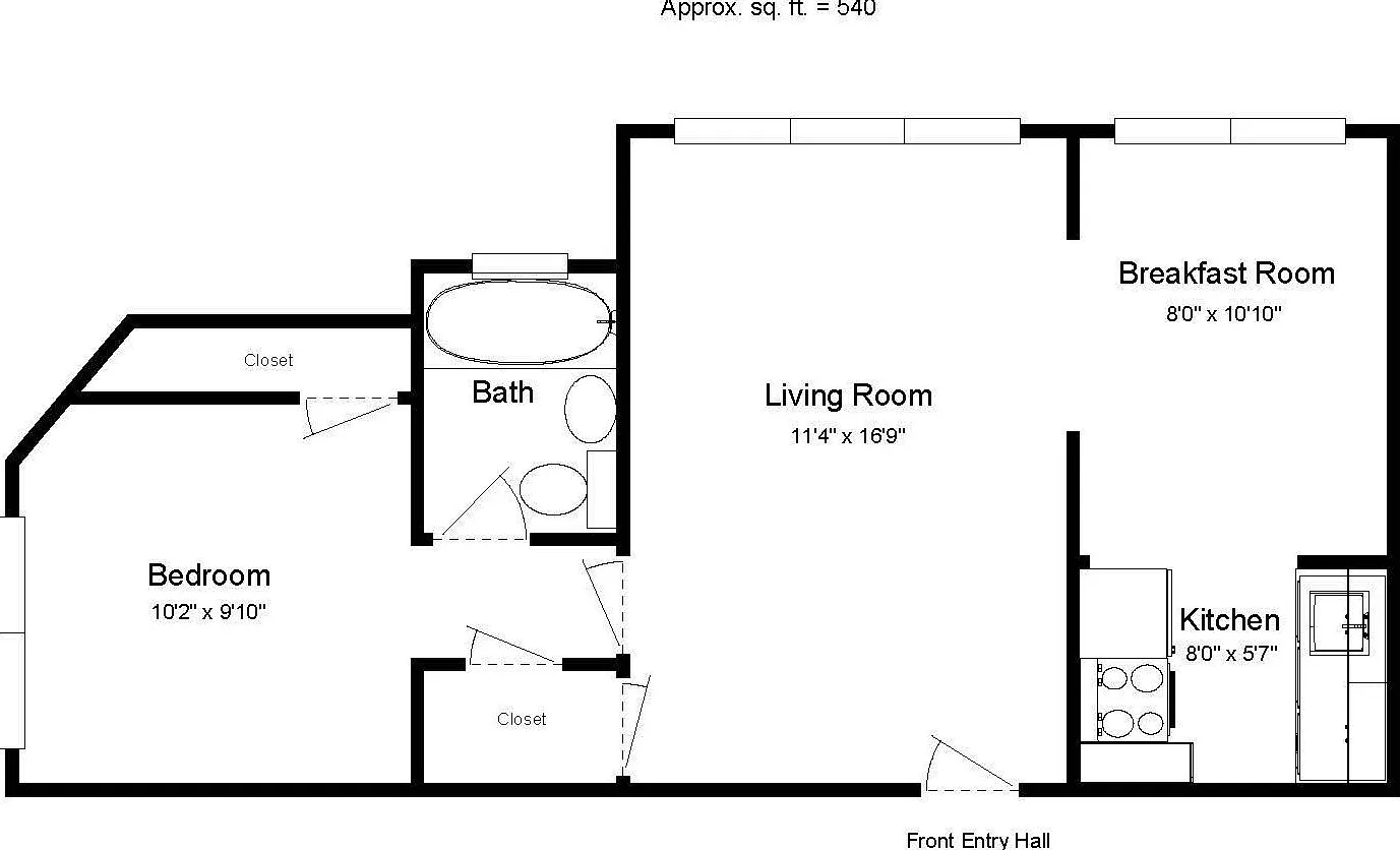 1 bed, 540 sqft, $865 — Photo 2