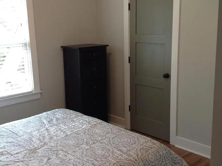 Bedroom with walk in closet