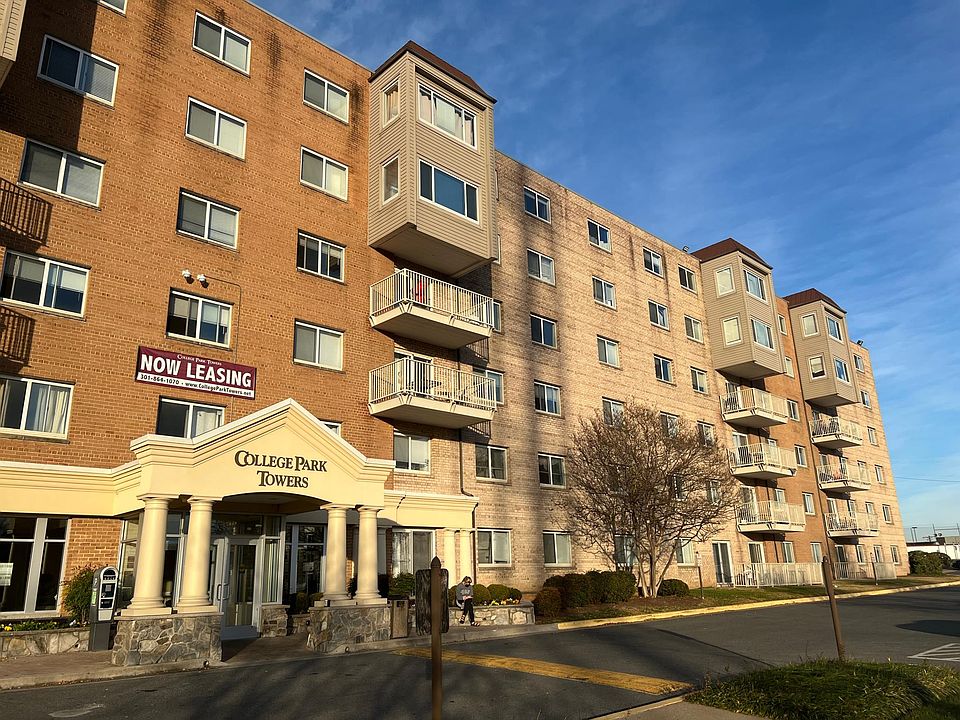 The front of the apartment building.