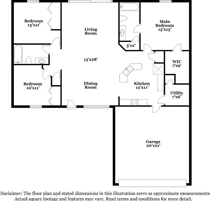 3 bed, 2.0 bath, 1408 sqft, $1,800 — Photo 2