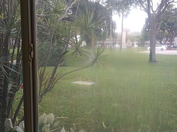 View in the back and a door 